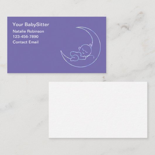 Niedliche Babysitter-Visitenkarten Visitenkarte (Vorne/Hinten)