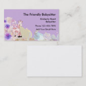 Niedliche Babysitter-Visitenkarten Visitenkarte (Vorne/Hinten)