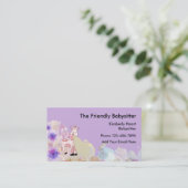 Niedliche Babysitter-Visitenkarten Visitenkarte (Stehend Vorderseite)