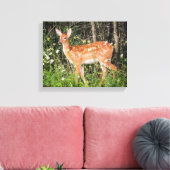 Niedliche Babytiere Fawn Deer Canvas drucken Leinwanddruck (Insitu (Wohnzimmer))