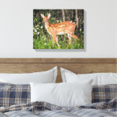 Niedliche Babytiere Fawn Deer Canvas drucken Leinwanddruck (Insitu (Schlafzimmer))
