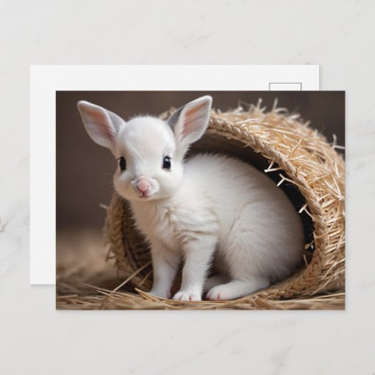 Niedliche Babytiere, Postüberquerung Postkarte (Vorne/Hinten)