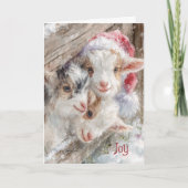 Niedliche Babyziegen - Schneekinder 12 Weihnachten (Vorderseite)