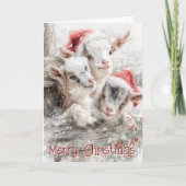 Niedliche Babyziegen - Schneekinder 5 Weihnachten (Vorderseite)