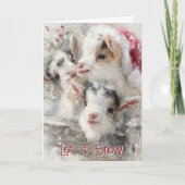 Niedliche Babyziegen - Schneekinder 6 Weihnachten (Vorderseite)