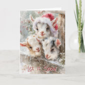 Niedliche Babyziegen - Schneekinder 7 Weihnachten (Vorderseite)