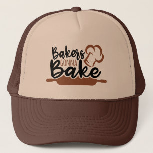 Niedliche Bäcker, die gehen, Hut zu backen Truckerkappe