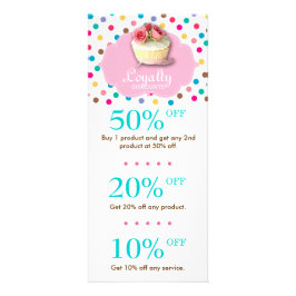Niedliche Bäckerei Cupcake Discount Polka Dot 2 Werbekarte