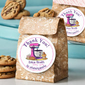 Niedliche Bäckerei Custom Small Business Vielen Da Runder Aufkleber