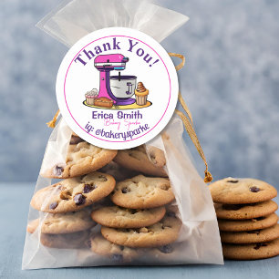 Niedliche Bäckerei Custom Small Business Vielen Da Runder Aufkleber