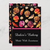 Niedliche Bäckerei, Koch, Caterer, Konditorei Menükarte (Vorne/Hinten)