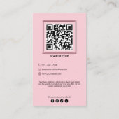 Niedliche Bäckerei Trendy Instagram Blush Pink Hin Visitenkarte (Rückseite)