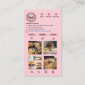 Niedliche Bäckerei Trendy Instagram Blush Pink Hin Visitenkarte (Vorderseite)