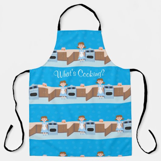 Niedliche Backhaus-Ehefrau Anpassbare Kitsch-Gesta Schürze (Vorderseite)