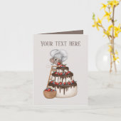 Niedliche Backing-Maus Text hinzufügen Karte (Gelbe Blume)