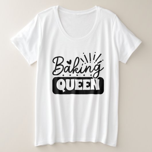 Niedliche Backkunst Große Größe T-Shirt (Design vorne)