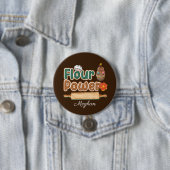 niedliche Backliebhaber Mehl Power hinzufügen Name Button (Beispiel)