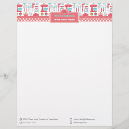 Niedliche Backtriebwerke auf Red Gingham Briefbogen