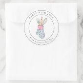 Niedliche Backutensilien Bäckerei Runder Aufkleber (Tasche)