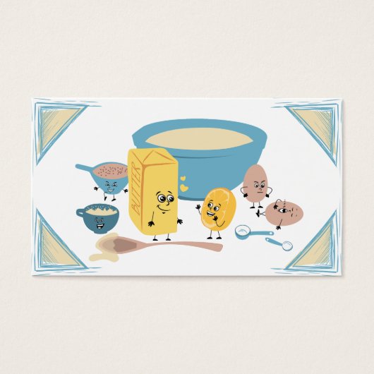 Niedliche Backzutaten - Visitenkarte (Vorderseite)