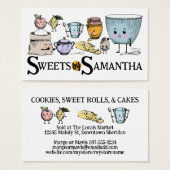 Niedliche Backzutaten - Visitenkarte (Vorne & Hinten)