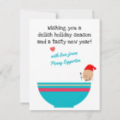 Niedliche Backzutaten Weihnachtskarte (Rückseite)