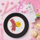 niedliche Bacon Eier Frühstück Pappteller (Party)