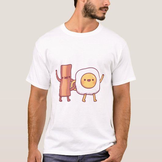 Niedliche Bacon- und Eggenfreunde T-Shirt (Vorderseite)