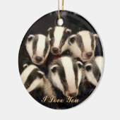 Niedliche Badger Cubs Keramikornament (Links)