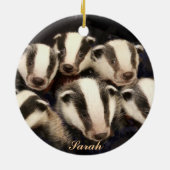 Niedliche Badger Cubs Keramikornament (Hinten)
