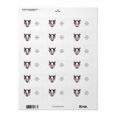 Niedliche Badger-Face Adressaufkleber (Vorne)