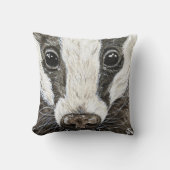 Niedliche Badger Wildnis - Natur Portrait Kissen (Vorderseite)