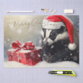 Niedliche Badger Winterweihe Seidenpapier (Handwerk)