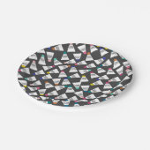 Niedliche Badminton-Papier-Teller Pappteller (Schrägansicht)