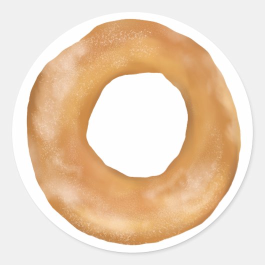 Niedliche "BAGEL" Hand bemalt Runder Aufkleber (Vorderseite)