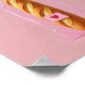 Niedliche Baguette Art Print, gemütliche Trendy Br Poster (Ecke)