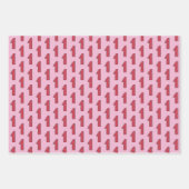 Niedliche Balkone - Rosa und Rote Kinder 1. Geburt Geschenkpapier Set (Vorderseite)