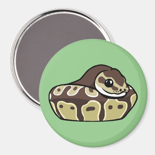 Niedliche Ball Python Pet Snake Zeichnend Kühlschr Magnet (Vorderseite/Rückseite)