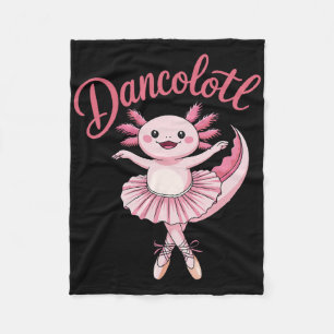Niedliche Ballerina Ballett Axolotl Tanz Fantastis Fleecedecke