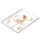 Niedliche Ballerina Ballett Liebe zum Tanzen Wasse Notizblock (Linke Seite)