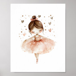 Niedliche Ballerina Ballett Tanz Liebe Kunst, Dich Poster