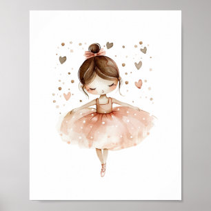 Niedliche Ballerina Ballett Tanz Liebe Kunst, Dich Poster