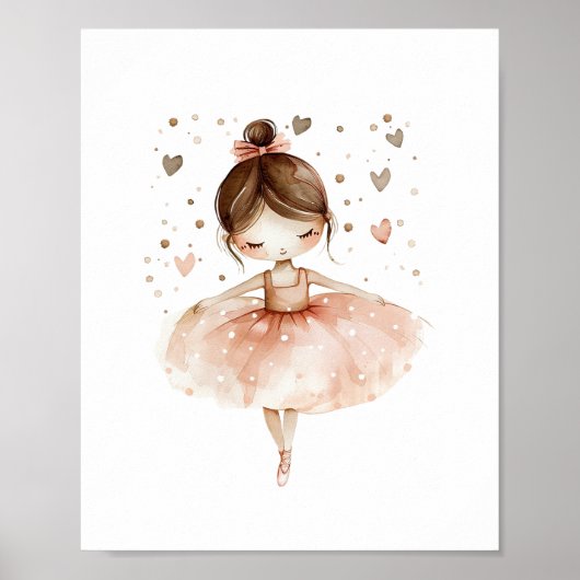 Niedliche Ballerina Ballett Tanz Liebe Kunst, Dich Poster (Vorne)