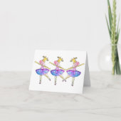 Niedliche Ballerina Cows Card Karte (Vorderseite)