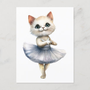 Niedliche Ballerina Feiertagspostkarte
