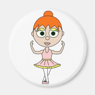 Niedliche Ballerina - fünfte Position Magnet