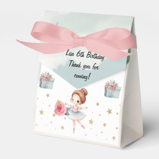 Niedliche Ballerina Geburtstagsfeier Geschenkschachtel (Vorderseite)
