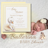 Niedliche Ballerina Gelbe Karierte Babydusche Einl