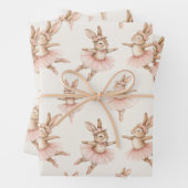 niedliche Ballerina Kaninchen in rosa Tutus Geschenkpapier Set (Beispiel)