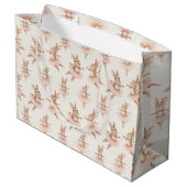 niedliche Ballerina Kaninchen in rosa Tutus Große Geschenktüte (Rückseite Schrägansicht)